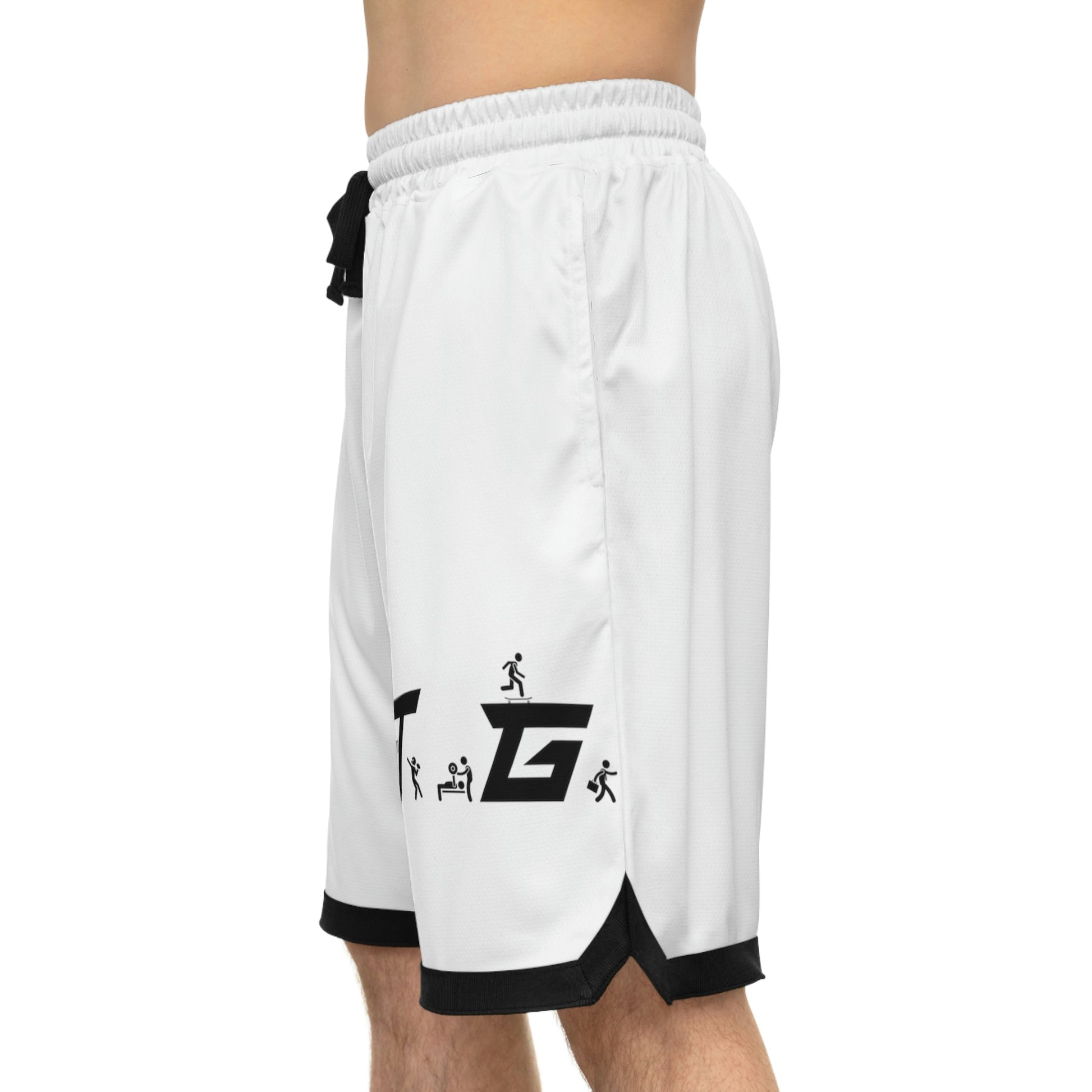 White Ewing Basketball Shorts